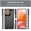For Motorola Edge 50 5G Case with Screen Film WANLONFENG LS Series Big Lens Hole Brushed Texture TPU Phone Cover
