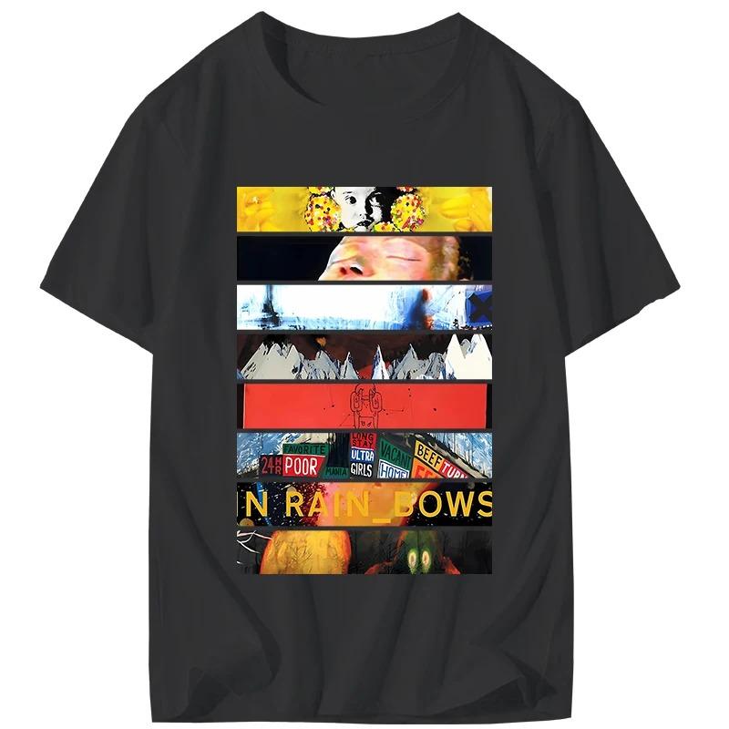 RADIOHEAD Printed TShirt Men Oversized Y2k Heavy Metal Band 2026 New Rock Punk American Casual Cotton Crew Neck Short Sleeve