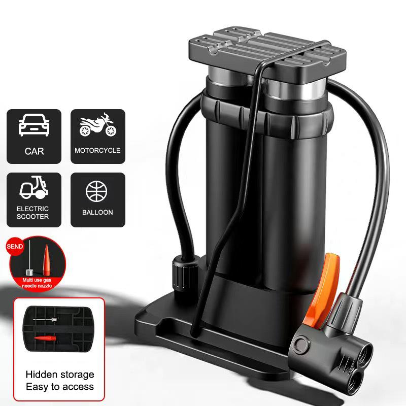 Bicycle Foot Pedal Air Pump With Gauge High Pressure Pump Tire Air Inflator Universal Mtb Bike Home Pedal Inflator Accessories