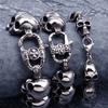 Панк-рокер, цепочка на голову с черепом, мужской браслет из полированной нержавеющей стали, мужские браслеты дружбы, готические мужские ювелирные аксессуары
