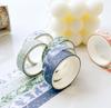 YUBX Masking Blooming Floral Washi Cute Thin Strips for DIY Gift and Gift Decorations of Tape, 30-Piece Set, Tape, Crafts, Journals, Planners,
