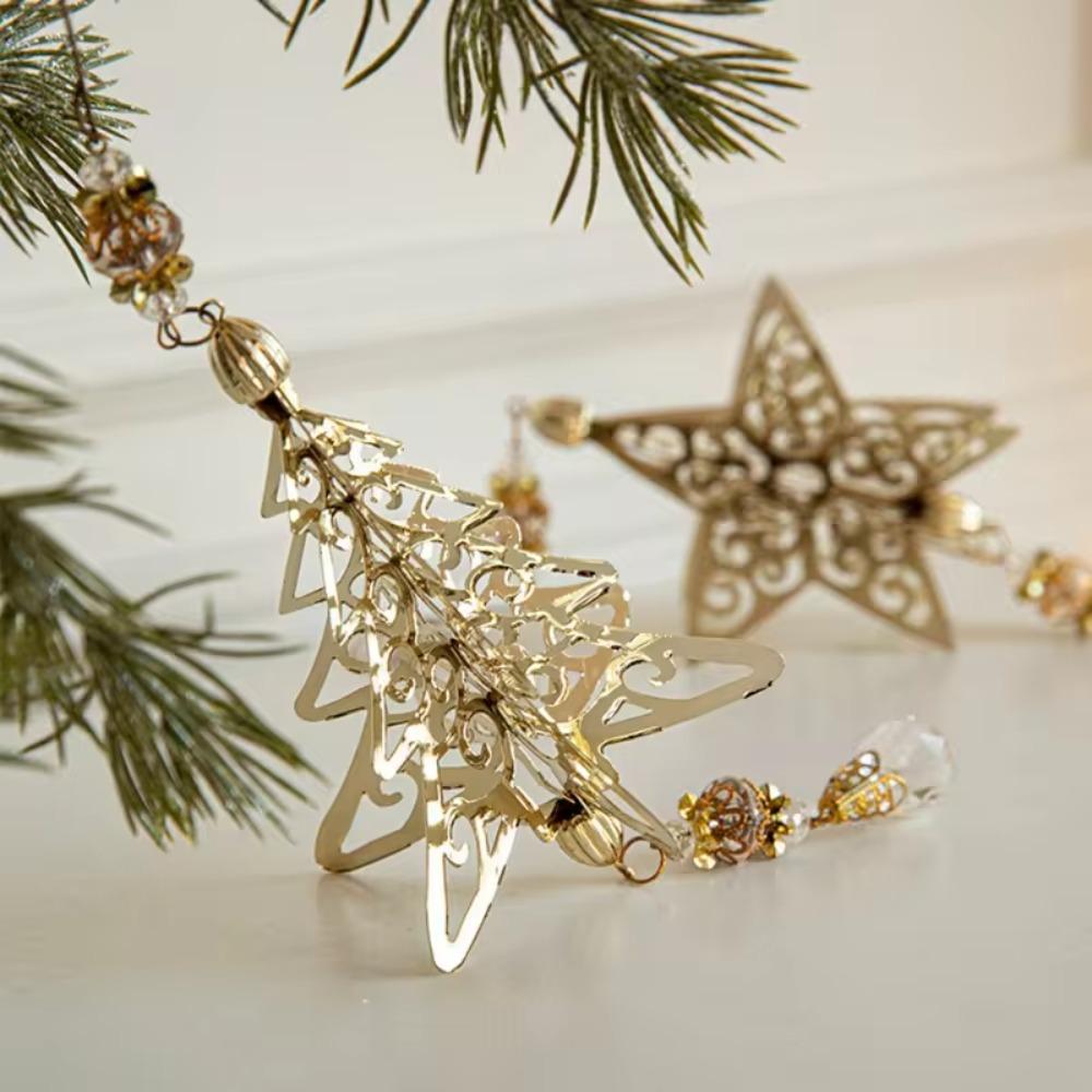 Glitter Christmas Tree Hanging Ornaments Three-dimensional Xmas Tree Hanging Decoration New Year