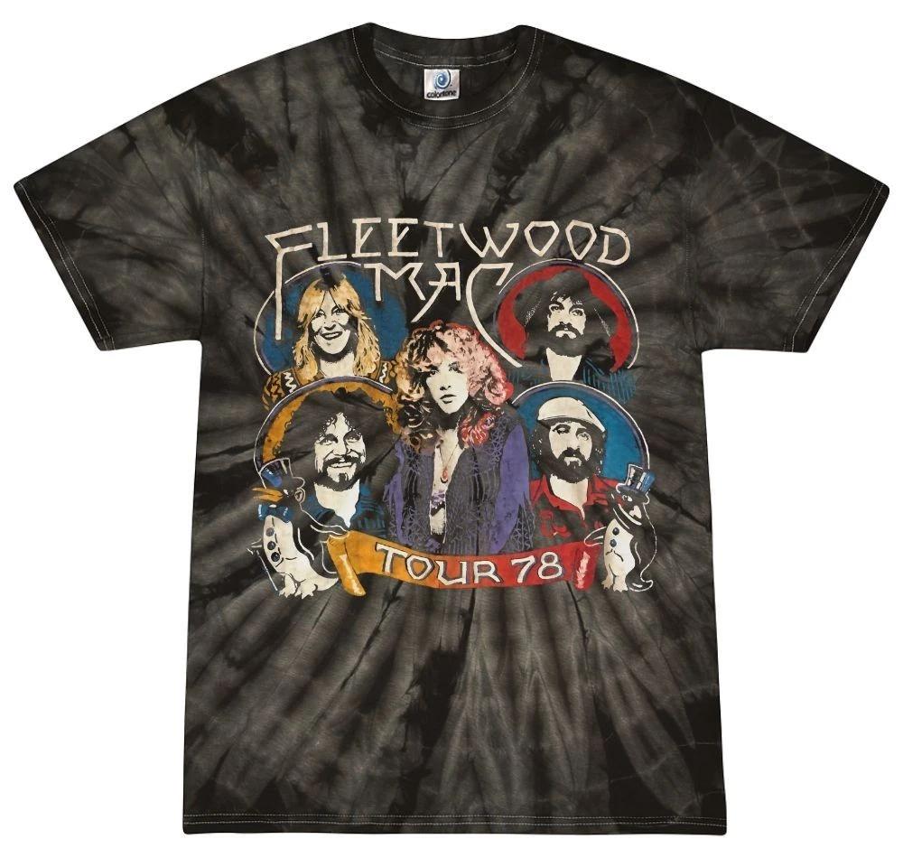 

Fleetwood Mac Tie-Dye T-Shirt Stevie Nicks Rock Band Youth Adult Size Cotton Tee 2XL