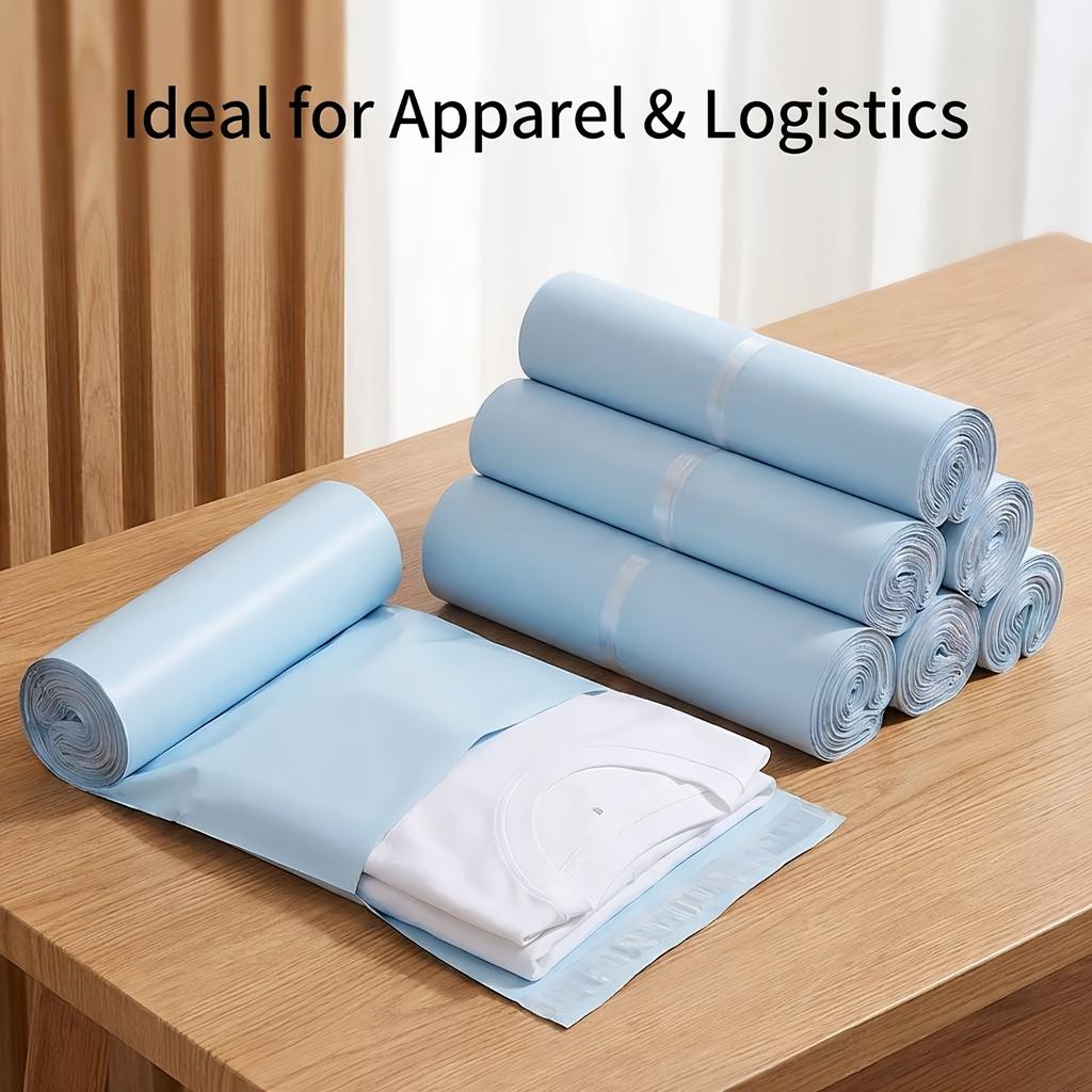100PCS Sky Blue Thickened Courier Bags Self Adhesive Shipping Bags Logistics Polyethylene Messenger Envelope Bags