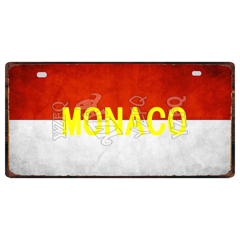 [YZFQ ]30X15CM Nationalflagge Marokko Norwegen Zypern Metallblechschild Stadt Reise Souvenir Wand Kneipe Geschäft Heimhandwerk Dekor DC-1345B