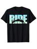 Unisex's Cotton Roller Coaster Graphic T-Shirt – Casual Short Sleeve Crew Neck Tee With RIDE Print