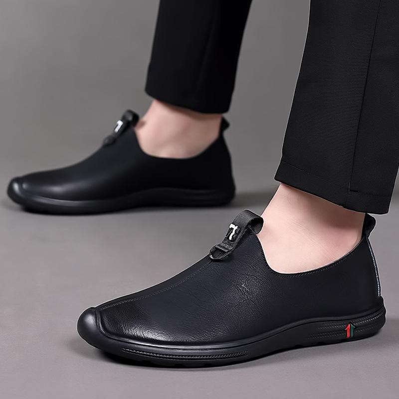 FashionSoft Sole Leather Loafers for Men Spring Autumn Recreational Driving Shoes Male Fashion Casual Non-slip Business Men Dress Shoes
