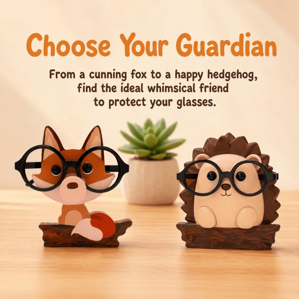 Hand Coated Multi-color Paint Finish Wooden Animal Shaped Eyeglass Holder