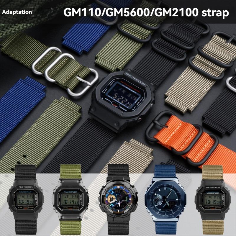 16mm Nylon Canvas Strap for Casio G-ShOCK GW6900/DW5600/GW-B5600/GM-5600/GA110/GA 2100 Outdoor Sports Watch Band Replacement