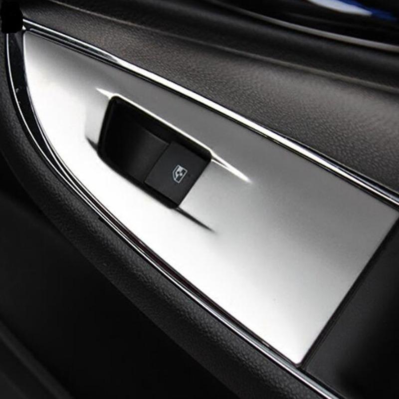 For Chevrolet Cruze Sedan 2017 2018    Door Armrest Window Glass Lift Switch Button Panel Cover Trim Frame 4pcs