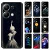 Painted Cover For Xiaomi Poco M6 Pro Case Shockproof Soft Black Silicon Bumper Phone Cover For Xiaomi Poco M6 PocoM6 Pro Cases