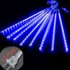 Solar Meteor Shower Rain String Lights Waterproof Garden Light 8 Tubes Christmas Tree Holiday Party Wedding Holiday Decoration