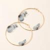 Big Round Circle for Women Girls Fashion Temperament Lady Gifts New Hot 1 Pair Double Butterfly Gold Hoop Earrings Creative Gift
