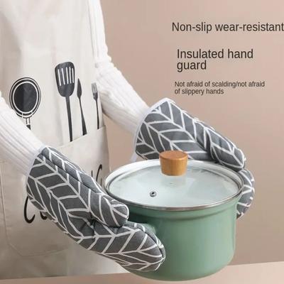 2 Stück Hitzebeständige Handschuhe Ofenhandschuhe Verbrühschutz Mikrowellenhandschuhe Hochtemperaturbeständig Küchenbackofenhandschuhe