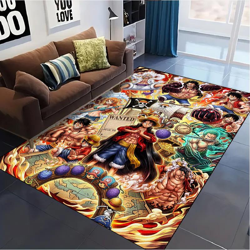 Anime One-Piece Carpet Rug for Living Room Bedroom Home Sofa Decoration,Kids play Non-slip Floor Mat