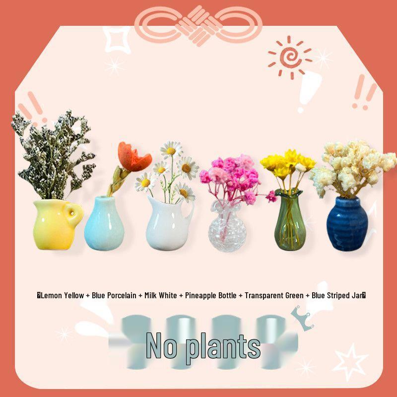 Handmade 3D Ceramic Vase Magnet for Hydroponic Plants & Flowers