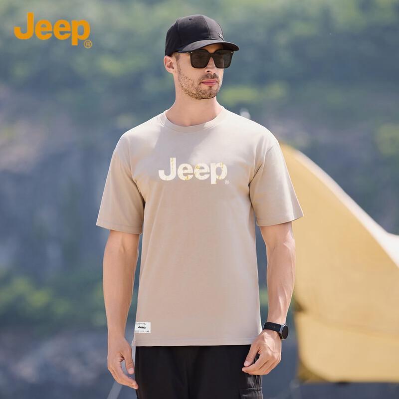 

JEEP Men s 2025 Summer Cotton Loose Short Sleeve T-Shirt 3XL