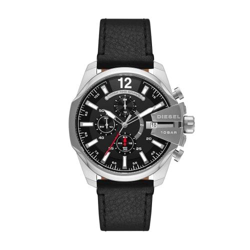 

Diesel Baby Chief Men s Stainless Steel Chronograph Watch with a 43mm Case, Black/White, 43mm, Chronograph, Quartz Movement.
