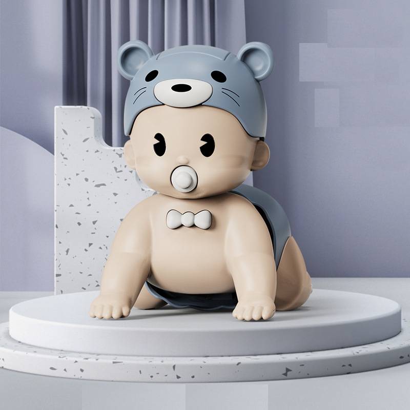 

Учитесь ползать Игрушка-помощник для поддержки головы ребенка Электрическая Интерактивная Пластиковая Лазающая синий