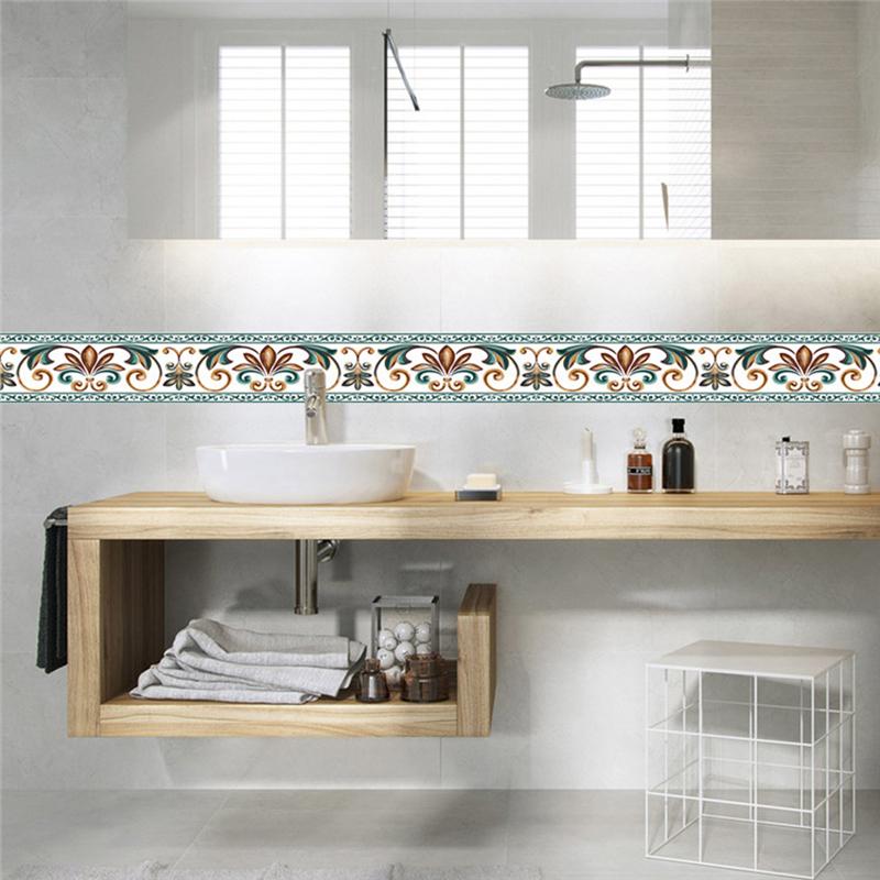 3D-Tapetenbordüren, PVC, selbstklebende, wasserdichte Wandaufkleber, für Wohnzimmer, Badezimmer, Trittlinie, Taille, 3D-Heimdekor-Bordüre