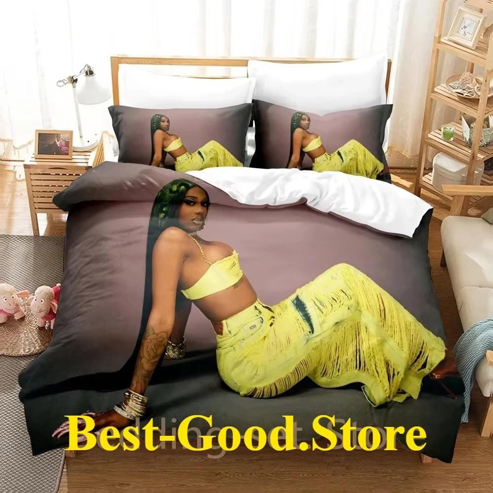 

Flo Milli Never Lose Me Bedding Set Print Bed Set With Pillowcase Bed Duvet Cover Soft Single Double Queen Super King Size EU Single(135*200cm)3pcs