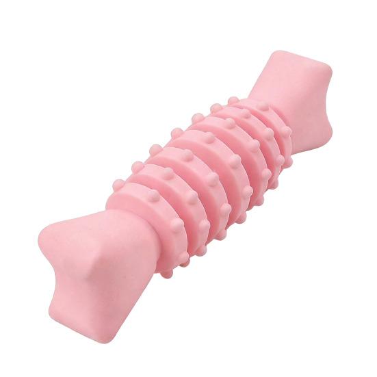 Pet Chew Toy Fish Bone Shape Food Grade TPR Spiral Texture Dog Boredom Buster Toy Food Grade Tear-resistant Dog Toy