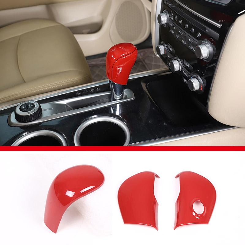 For Nissan Pathfinder 2013-2018 ABS Carbon Fiber Car Gear Head Protection Cover Decorative Stickers Car Accessories