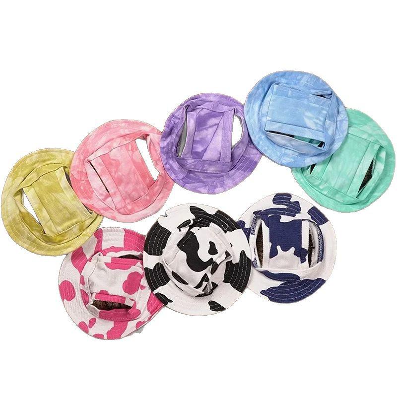 Adjustable Sun Visor with Ear Holes for Cats and Dogs - Anti-Drop Fisherman Hat for Summer Walks and Photos