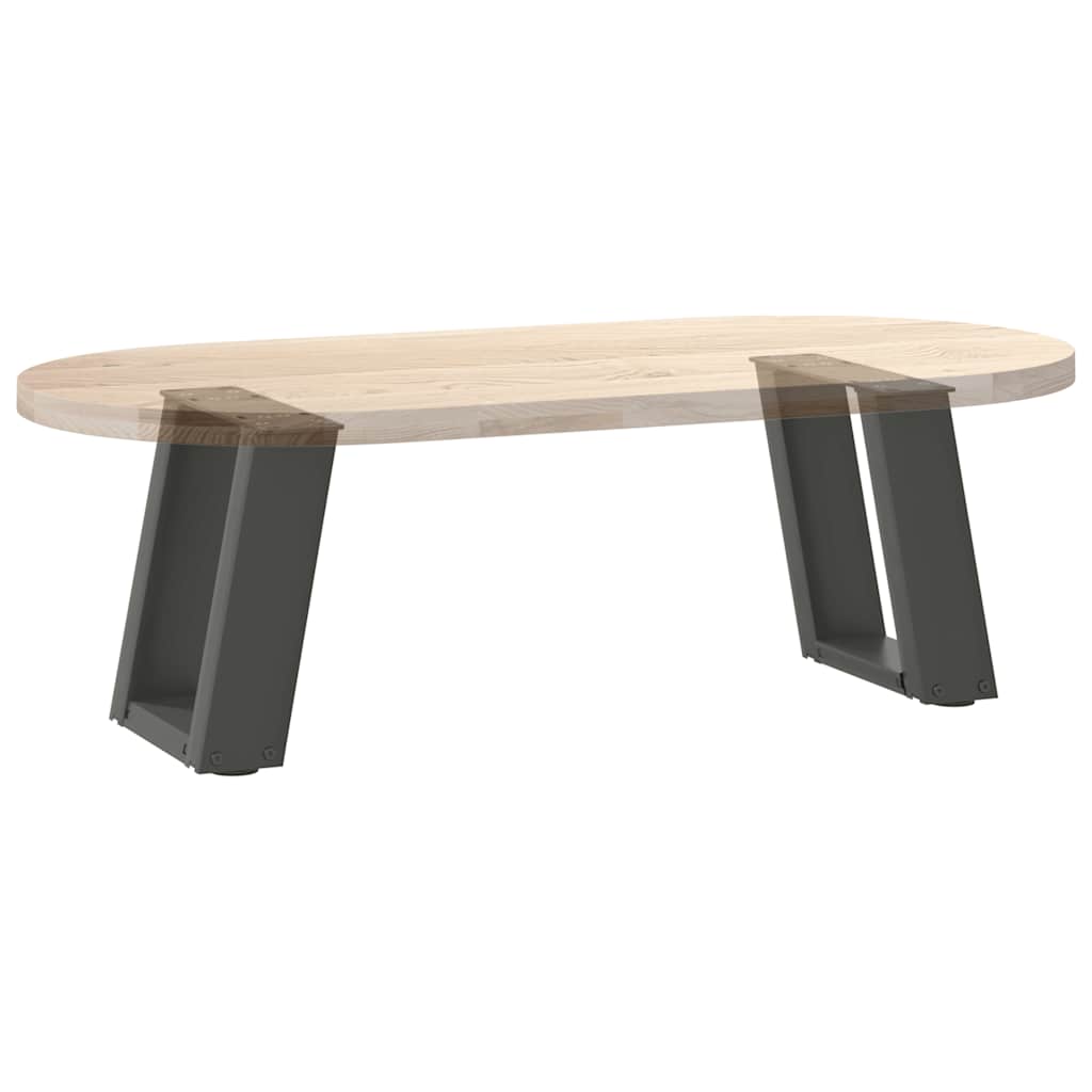 Vidaxl Coffee Table Legs, 2 Pcs, Anthracite, 30X(30-31) Cm, Steel