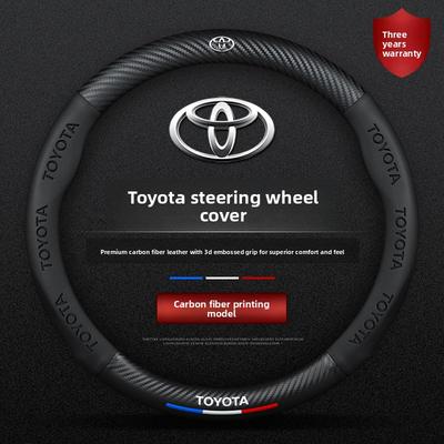 Protector De Cuero Para Volante De Coche, 38cm, Para Toyota Corolla Fortuner Sequoia Auris Avensis YARIS Vios Rav4 4Runner C-HR YP8 Ufzm3