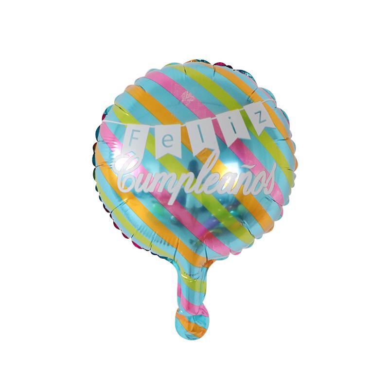 10Pcs Feliz Cumpleaños Día AIr Globos 10inch Colorful Mini Spanish Happy Birthday Foil Balloons Home Party Decorations Kids Gift