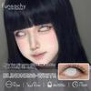 FUNSACHY 2pcs Blind White Contact Lenses for Cosplay Colored Black Contact Lens Red Color Eye Makeup for Halloween Beauty Pupils