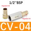 Valvola di non ritorno pneumatica 6mm 8mm 10mm 1/4 OD Tubo Valvola unidirezionale Aria Gas Via singola Valvola in ottone Adattatore raccordo tubo compressore d'aria