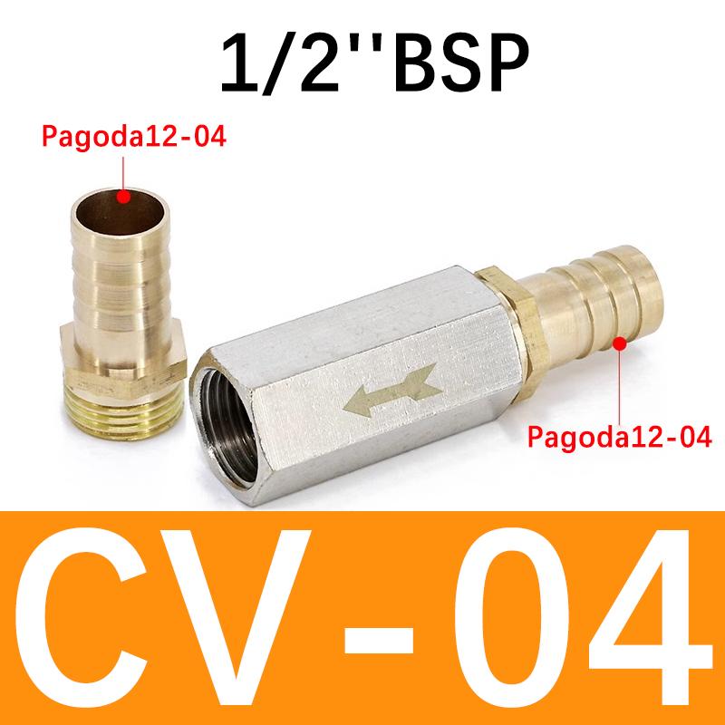 Valvola di non ritorno pneumatica 6mm 8mm 10mm 1/4 OD Tubo Valvola unidirezionale Aria Gas Via singola Valvola in ottone Adattatore raccordo tubo compressore d'aria