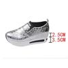 Fashion Fashion Silver Thick Bottom Slip On Sneakers Women 2025 Autumn Chunky Platform Casual Mules Shoes Plus Size Lady's Loafers Shoes