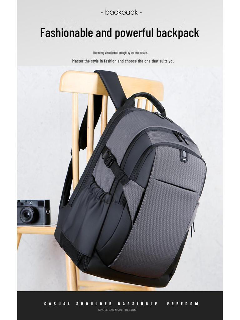 High-End Fashion Backpack: Lightweight, Waterproof, Unisex, Travel & Commuter Bag with Laptop Compartment