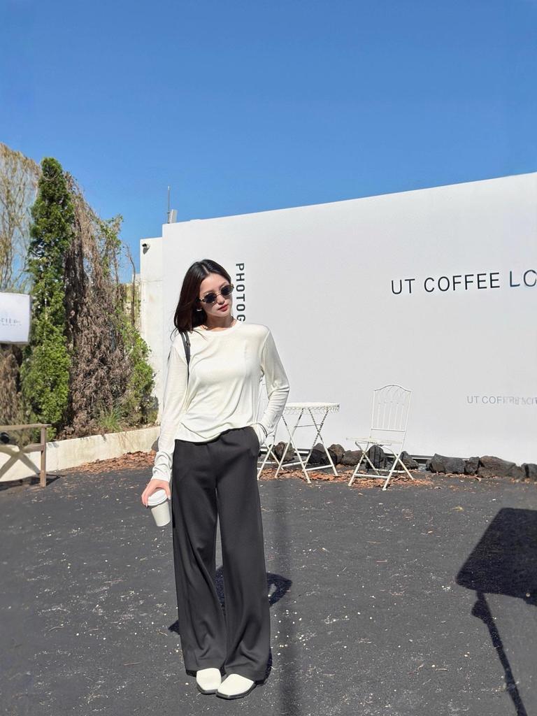 Normcore Style Modal Elastic Waist Casual Long Pants with Pockets - Soft, Comfortable, and Easy to Wear