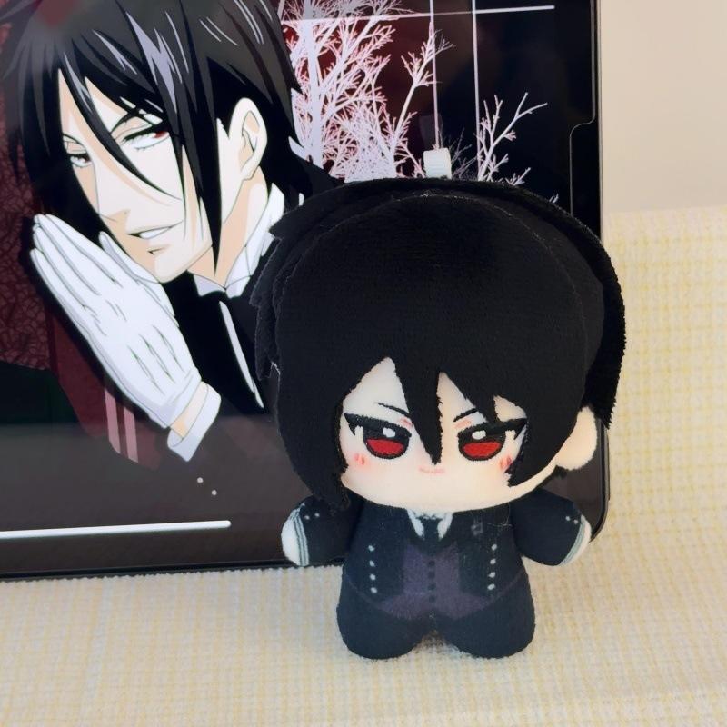 Périphérie Black Butler Posture Debout Vêtement Masque pour les Yeux Poche Mignonne Peluche Sac à Bandoulière Ornement Suspendu Cadeau d'Anniversaire pour Amis black