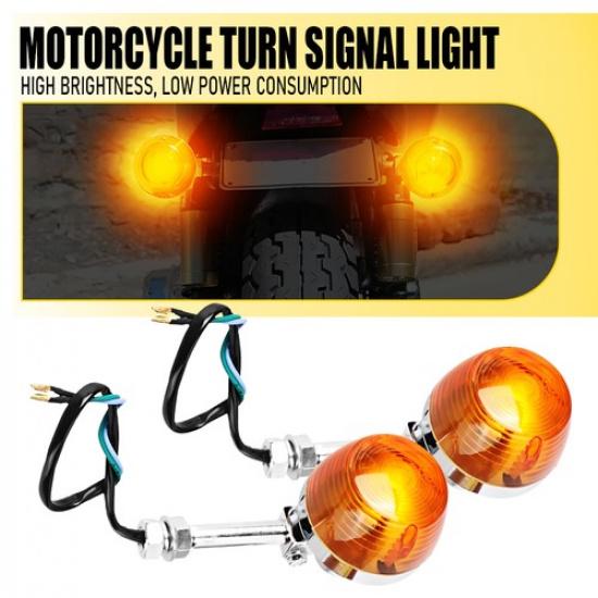 Turn Blinker Signal Amber Front Lamp Rear Light Right for Left Motorcycle M10 2PCS