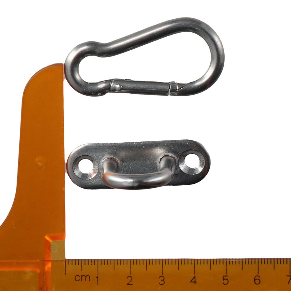 1/5Set Mount Hook Heavy Duty Pad Mount Pad Eye Plate Snap Hook Stainless Steel U Hooks