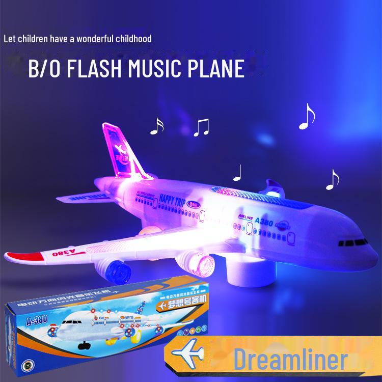 A380 Universal Model Aircraft Toy with Music and Lights for Kids