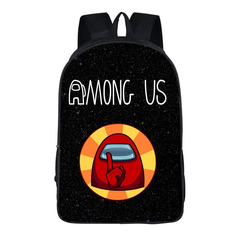 Among Us Kids Backpack Oxford Fabric School Bag Boys Girls 20L Capacity Dual Strap With Air Cushion Straps