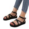 Summer Big Size Fashion Platform Shoes Women Buckle Strap Sandals Roman Shoes