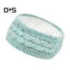Winter Headband Women Fuzzy Fleece Lined Ear Warmer Cable Knit Thick Warm Crochet Headband Solid Color Knitting Hairband