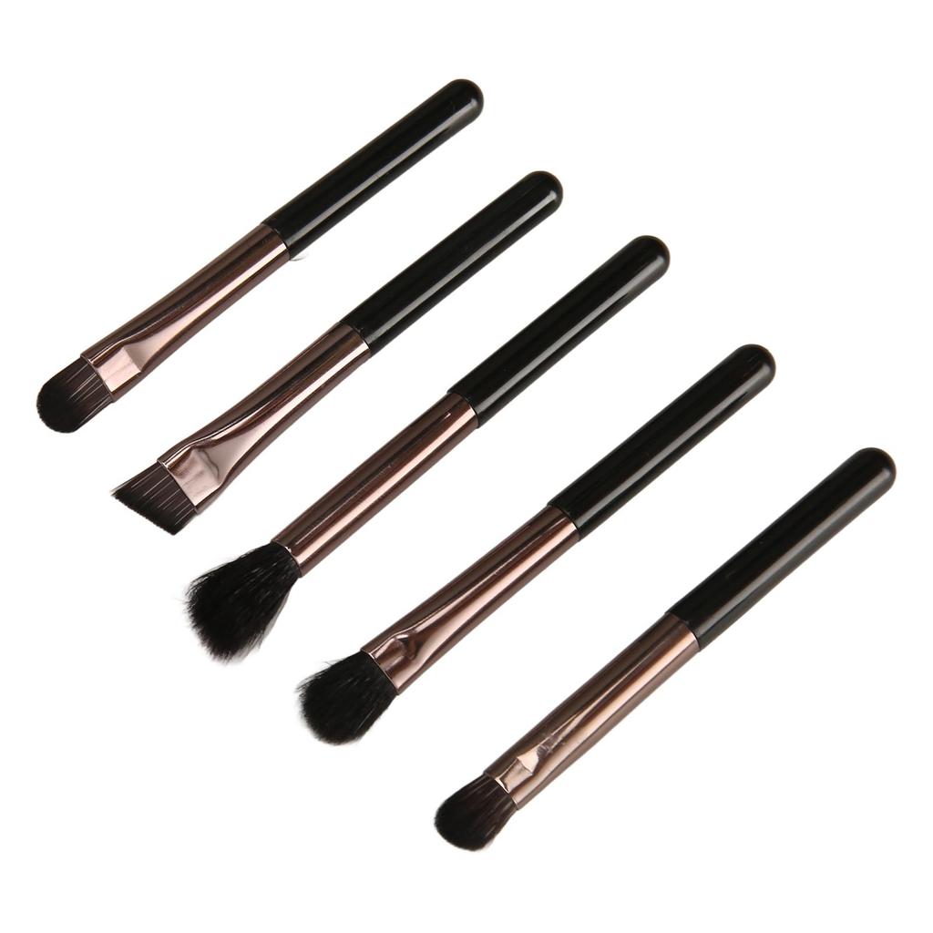 6 in 1 Makeup Brush Set Portable Synthetic Cosmetic Brushes Set for   Blending Powder Eye Shadow with Mirror
