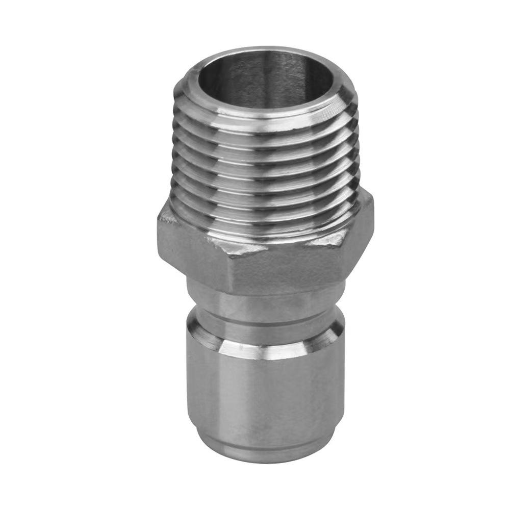 American Standard 304 Stainless Steel 1/2" Male Thread Hydraulic Quick-Connect Fitting