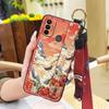 Anti-dust Soft case Phone Case For Tecno Spark 7/Spark7T Protective Wrist Strap Fashion Wristband Ring Dirt-resistant