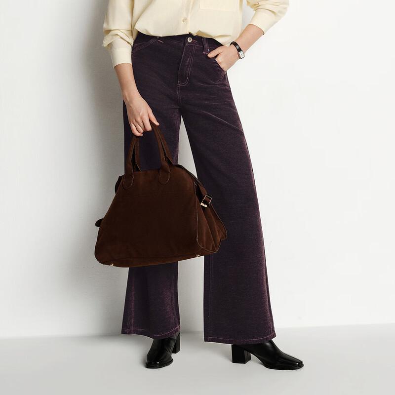 Jeansi largi cu picior lat, cu catifea, pentru femei, Semir