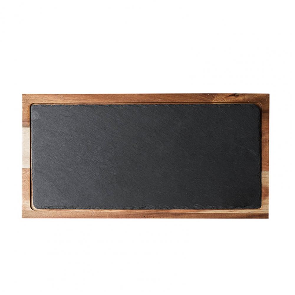 

Тарелка для стейка из цельного дерева, западная тарелка для еды, каменный поднос для стейка, антидеформируемая тарелка для стейка в современном стиле