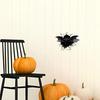 Yousheng Halloween Bat Wall Stickers, 3D Wall Crack Decals, No Residue Easy Removal Wall Art for Indoor Outdoor Halloween